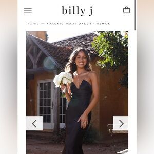 Billy J Black Valerie Satin Dress